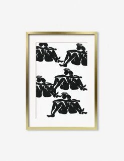 Over Here Print By Adrian Brandon -KINKIN Decor Shop AdrianOverHereGoldFrame