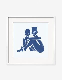 Pair (Square) Print By Adrian Brandon -KINKIN Decor Shop AdrianPairSquareWhiteFrame