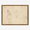 Ballet Dancers Rehearsing Wall Art By Edgar Degas -KINKIN Decor Shop BalletDancerRehearsingBronzeGoldFrame