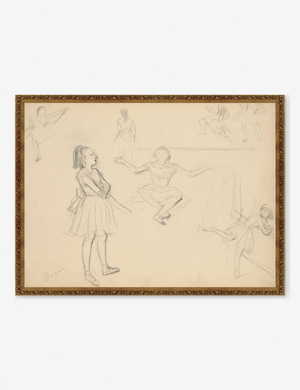 Ballet Dancers Rehearsing Wall Art By Edgar Degas 3 Ballet Dancers Rehearsing Wall Art By Edgar Degas