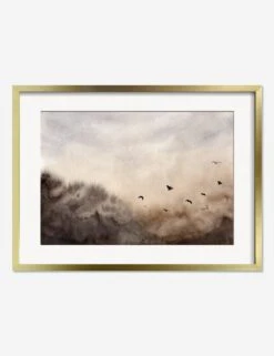 Bird Landscape Print By Renata Tot Ivezić 15 Bird Landscape Print By Renata Tot Ivezić -KINKIN Decor Shop BirdLandscapeGoldFrame