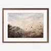 Bird Landscape Print By Renata Tot IveziÄ‡ -KINKIN Decor Shop BirdLandscapeWalnutFrame