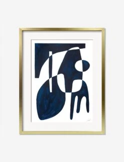 Contrasts Blue Print By Jan SkácelÃk 14 Contrasts Blue Print By Jan SkácelÃk -KINKIN Decor Shop ContrastsBlueGoldFrame