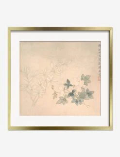 Flower Study 1 Print By Yun Bing -KINKIN Decor Shop FlowerStudy 1GoldMatted
