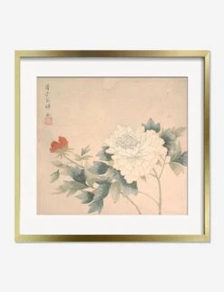 Flower Study 2 Print By Yun Bing -KINKIN Decor Shop FlowerStudy 2GoldMatted