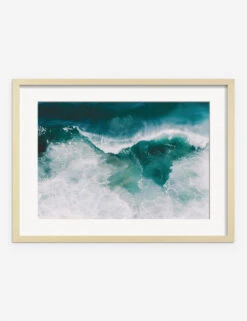 Crashing Waves Photography Print By Ingrid Beddoes -KINKIN Decor Shop IngridCrashingWavesNaturalframe