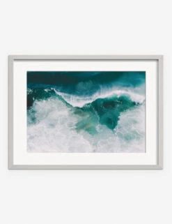 Crashing Waves Photography Print By Ingrid Beddoes -KINKIN Decor Shop IngridCrashingWavesSilverframe