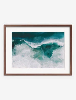 Crashing Waves Photography Print By Ingrid Beddoes -KINKIN Decor Shop IngridCrashingWavesWalnutframe