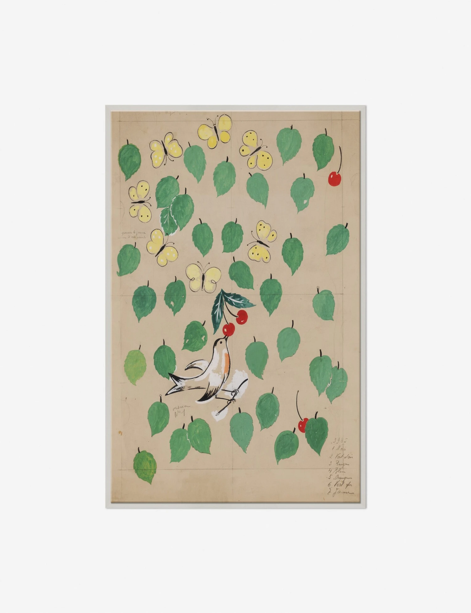 Cherries Print By Paule Marrot 3 Cherries Print By Paule Marrot