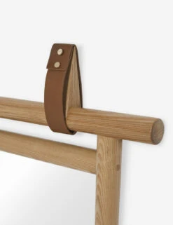 Kendyl Leather Strap Mirror -KINKIN Decor Shop KendylWallMirror 4984