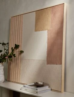 Patchwork Blush Wall Art By Visual Contrast -KINKIN Decor Shop L0470482 TexturedPaper Blush StuidoLifestyle 16577