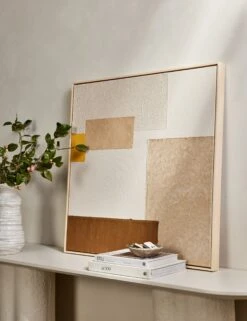 Patchwork Copper + Yellow Wall Art By Visual Contrast 9 Patchwork Copper + Yellow Wall Art By Visual Contrast -KINKIN Decor Shop L0470484 TexturedPaper Copper StuidoLifestyle 3