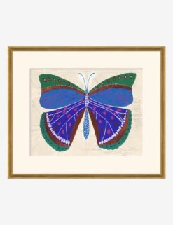 Blue Butterfly Print By Paule Marrot
