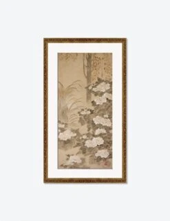 Peonies Print By Tatebayashi Kagei 17 Peonies Print By Tatebayashi Kagei -KINKIN Decor Shop PeoniesBronzeGoldOrnateMatted