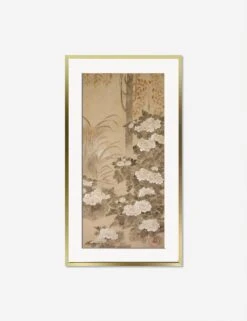 Peonies Print By Tatebayashi Kagei 15 Peonies Print By Tatebayashi Kagei -KINKIN Decor Shop PeoniesGoldFramematted