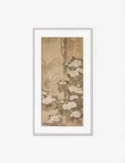 Peonies Print By Tatebayashi Kagei 14 Peonies Print By Tatebayashi Kagei -KINKIN Decor Shop PeoniesSilverFramematted