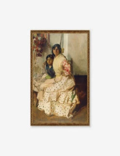 Pepilla And Her Daughter Wall Art By JoaquÃn Sorolla Y Bastida Gold
