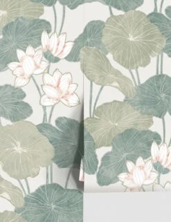 Lily Pad Peel + Stick Wallpaper -KINKIN Decor Shop RMK11438WP RollShot