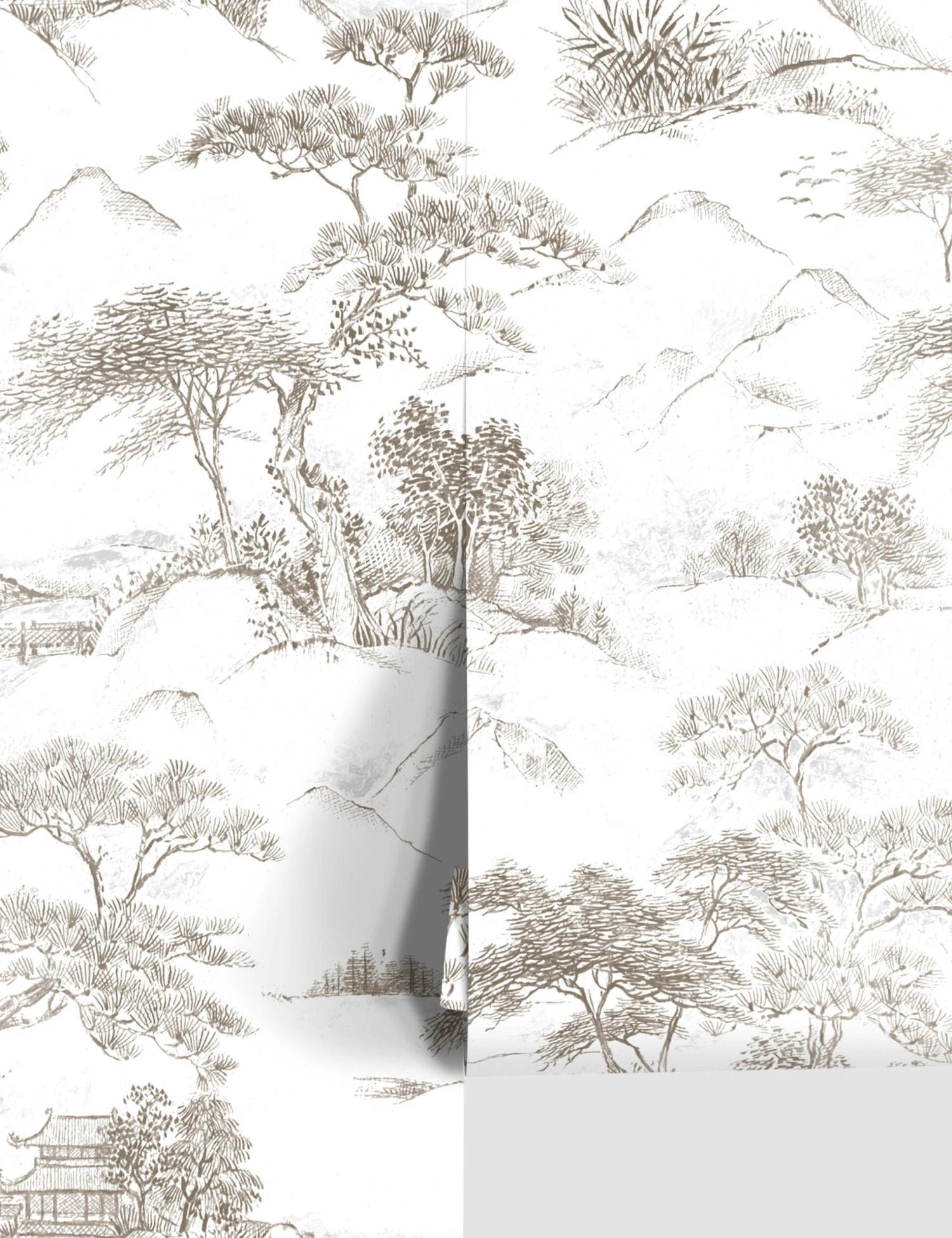 Oriental Toile Peel + Stick Wallpaper 3 Oriental Toile Peel + Stick Wallpaper