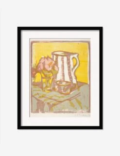 Still Life With Pitcher And Flowers Print By Ernst Ludwig Kirchner -KINKIN Decor Shop StillLifewithPitcherandFlowersBlackmatted