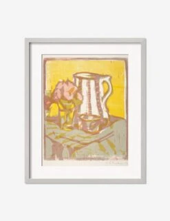 Still Life With Pitcher And Flowers Print By Ernst Ludwig Kirchner -KINKIN Decor Shop StillLifewithPitcherandFlowersSilvermatted