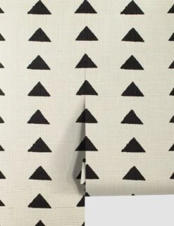 Triangles Grasscloth Wallpaper By Nathan Turner -KINKIN Decor Shop TrianglesGrassclothBlack