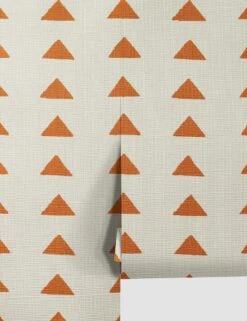 Triangles Grasscloth Wallpaper By Nathan Turner -KINKIN Decor Shop TrianglesGrassclothTerracota