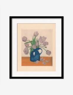 Tulips In A Pitcher Print By Frans Everbag -KINKIN Decor Shop TulipsinaPitcherBlackMatted