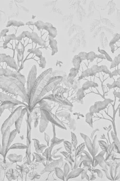 Jungle Wallpaper Mural -KINKIN Decor Shop cdm4352 B W FULL MURAL site crop