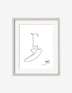 Kiss Print By Damienne Merlina -KINKIN Decor Shop kiss silver frame 1
