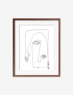 Picasso Print By Damienne Merlina 18 Picasso Print By Damienne Merlina -KINKIN Decor Shop picasso walnut frame 1